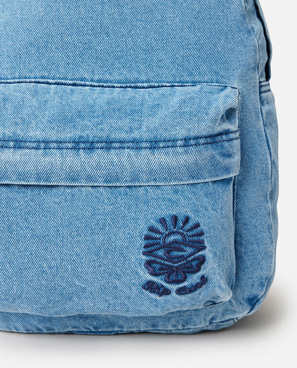 Distressed Denim 10L Backpack - Mid Blue