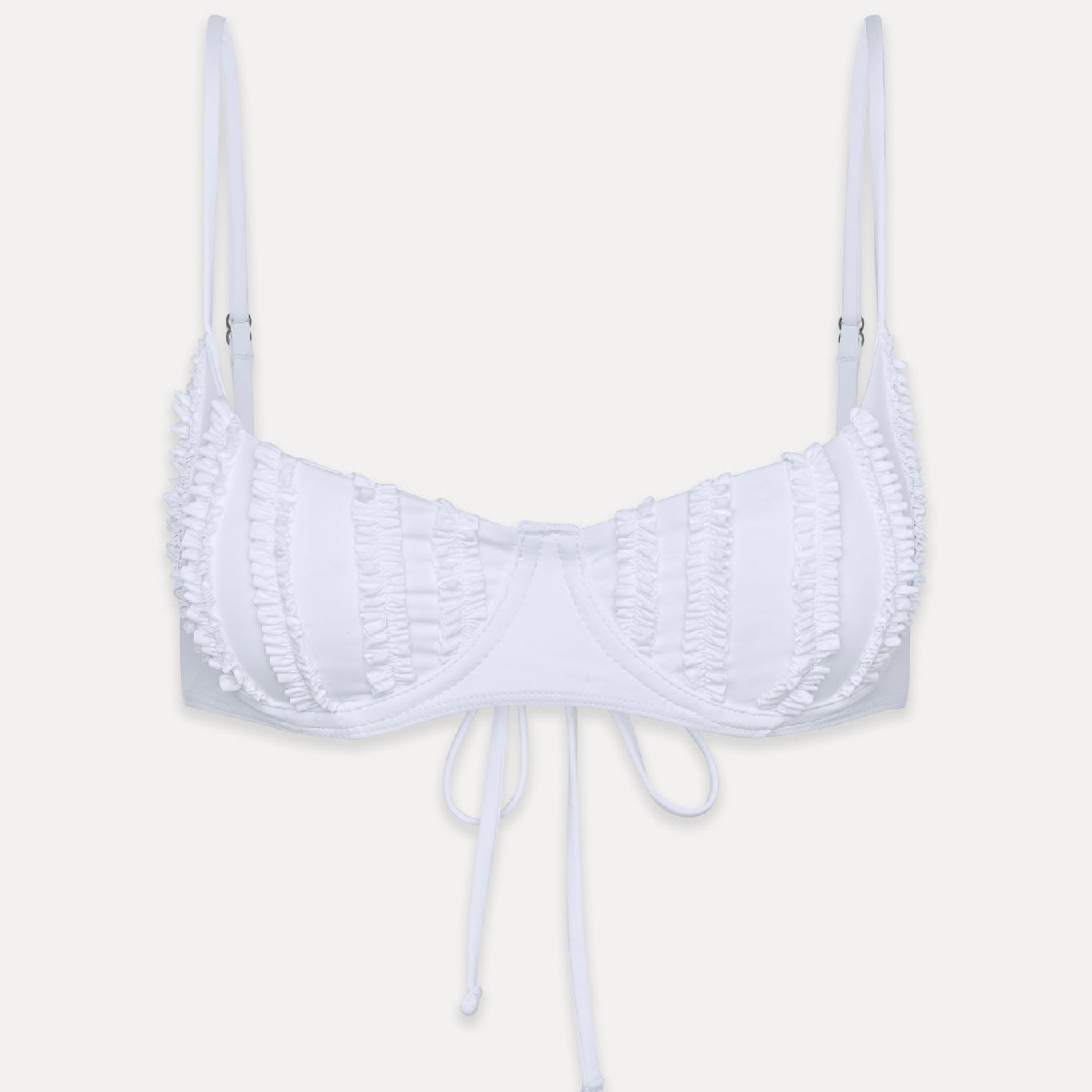 Frankies Bikinis Cola Underwire Bikini Top - Optic White