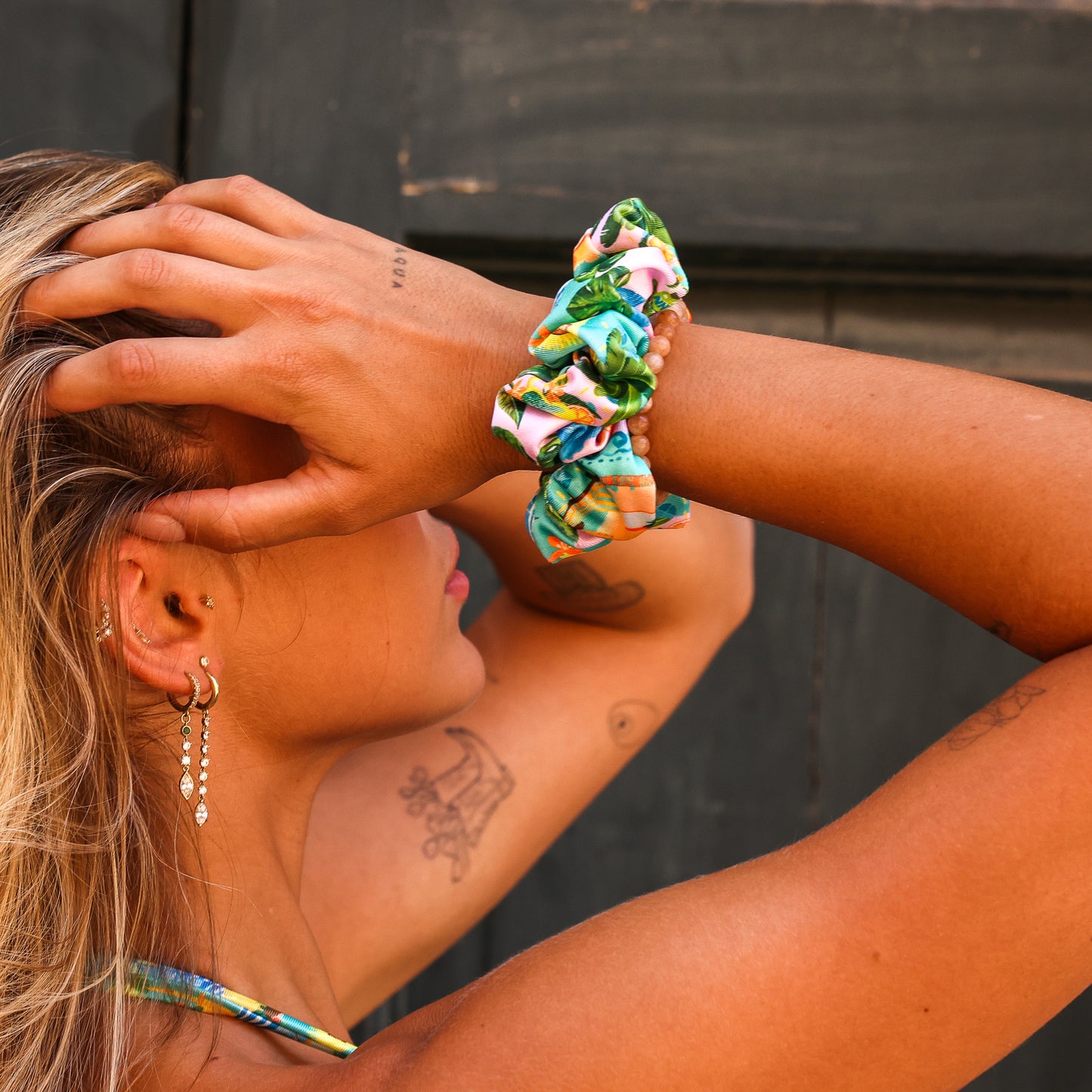 Kulani Kinis Scrunchie - Sunlit Spritz (Sunlit Mischief Collection)