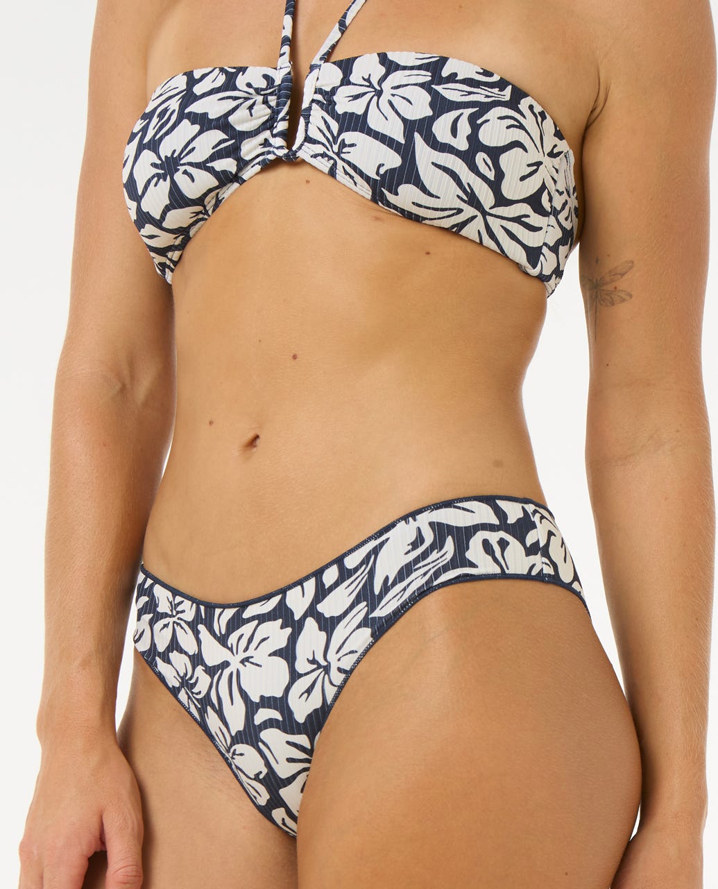 Rip Curl Las Flores Cheeky Coverage Hipster Bikini Bottom - Navy