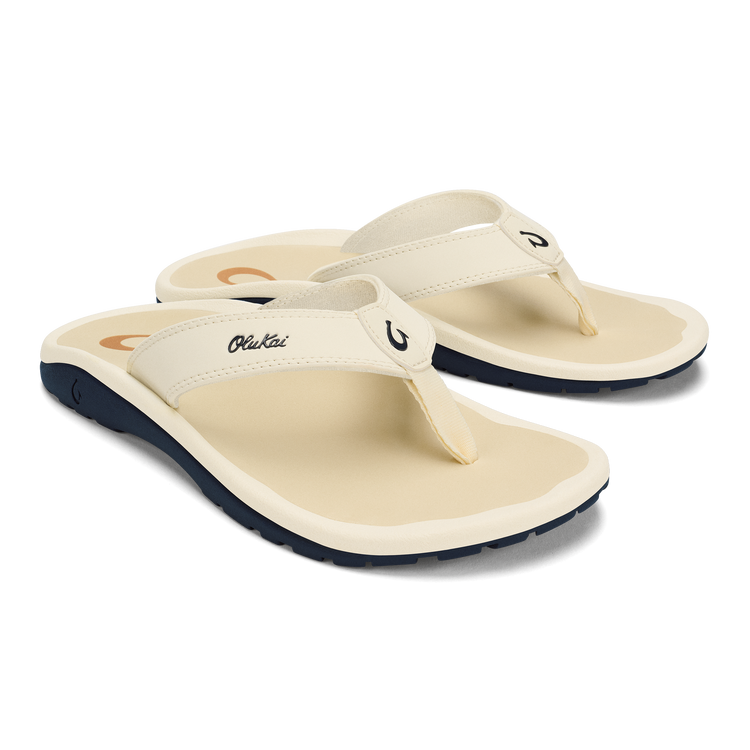 Olukai ‘Ohana Men's Beach Sandals - White Sand & Deepest Depths