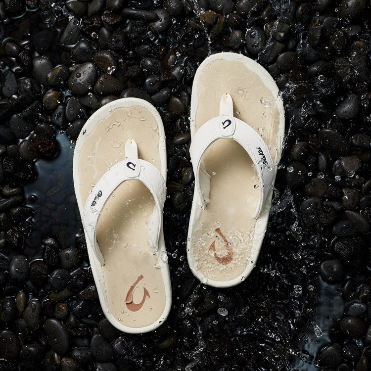 Olukai ‘Ohana Men's Beach Sandals - White Sand & Deepest Depths