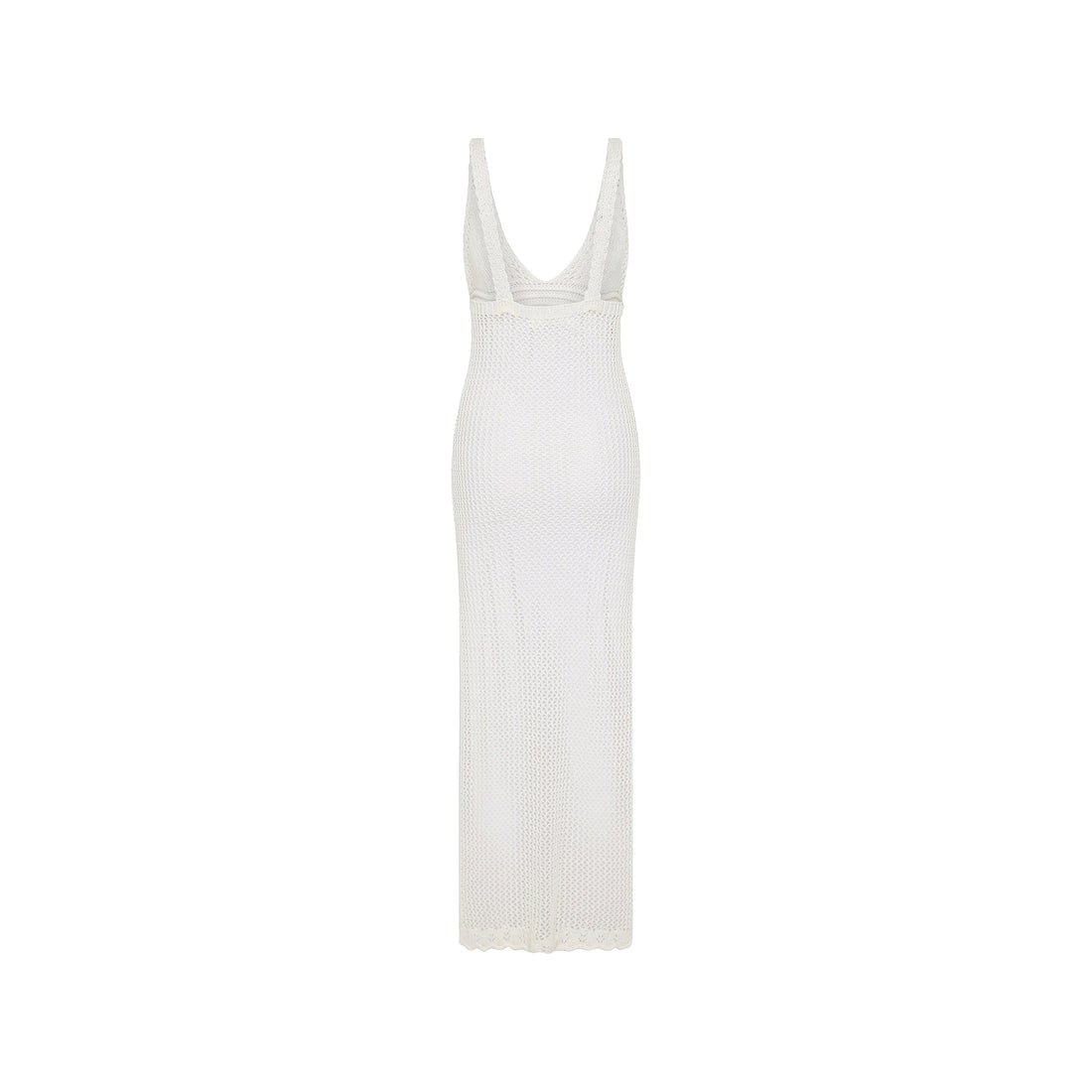 Kulani Kinis Crochet V Neck Maxi Dress - Ivory (Stardust Ranch Collection)
