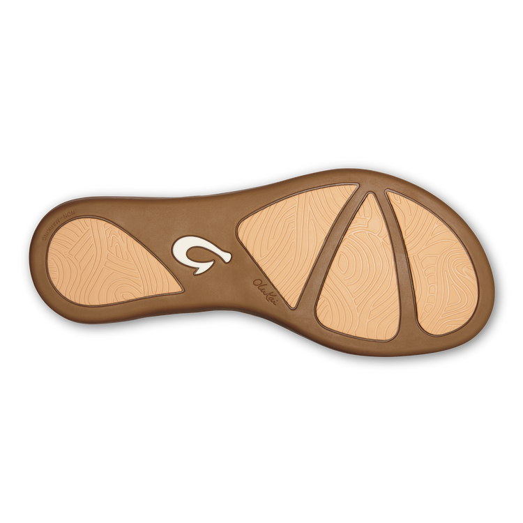 Olukai Honu Women's Beach Sandal - Bright White & Golden Sand