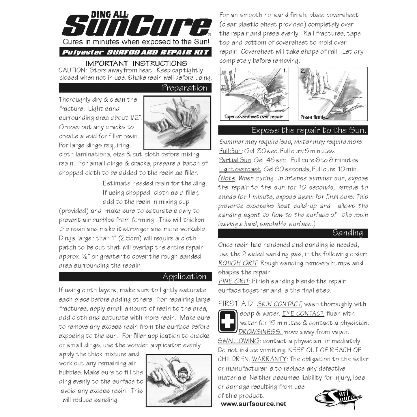 SunCure Ding Repair Kit