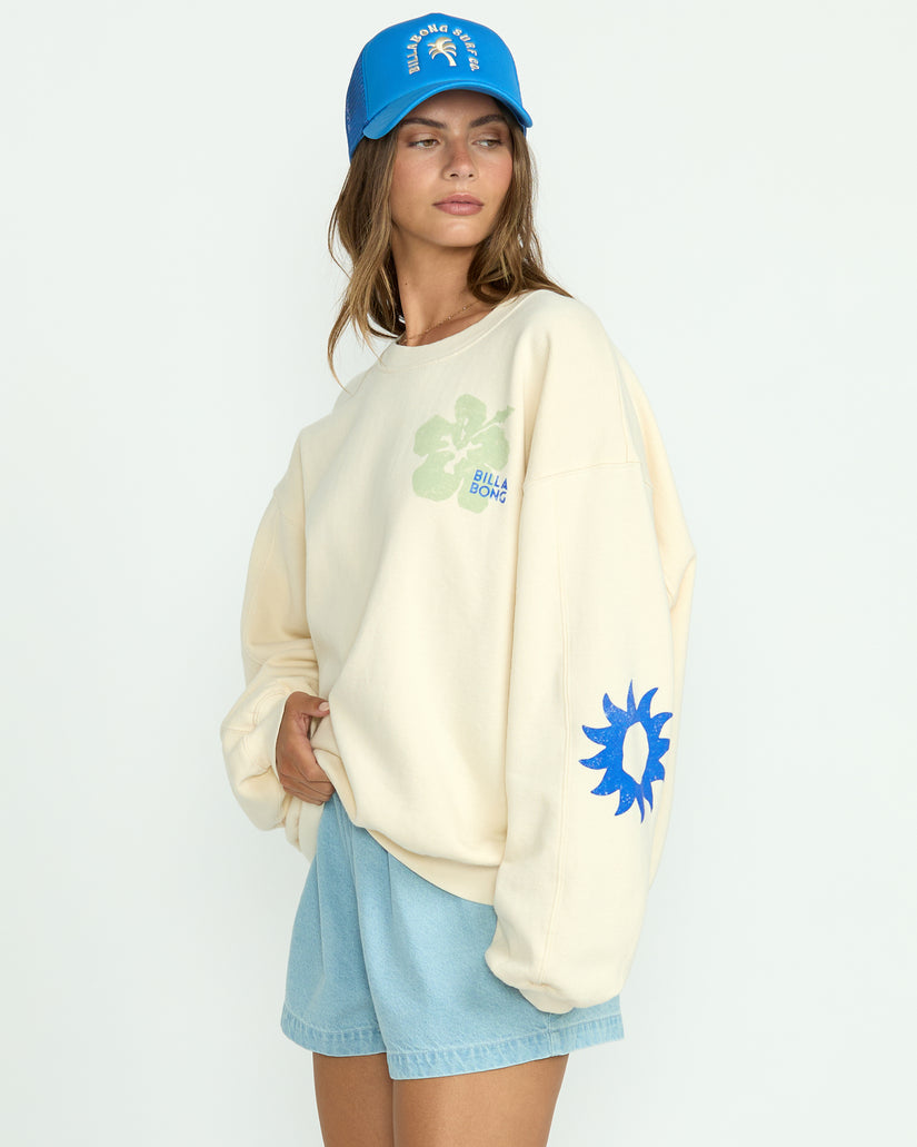 Billabong Water Signs Kendal Crewneck Sweatshirt - Whitecap