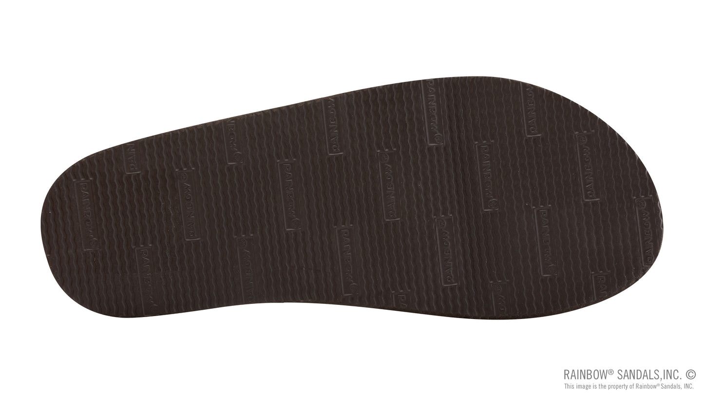 Rainbow Sandals Premier Leather Single Layer Arch Cross Strap Flat Stitch (Womens) - Sierra Brown