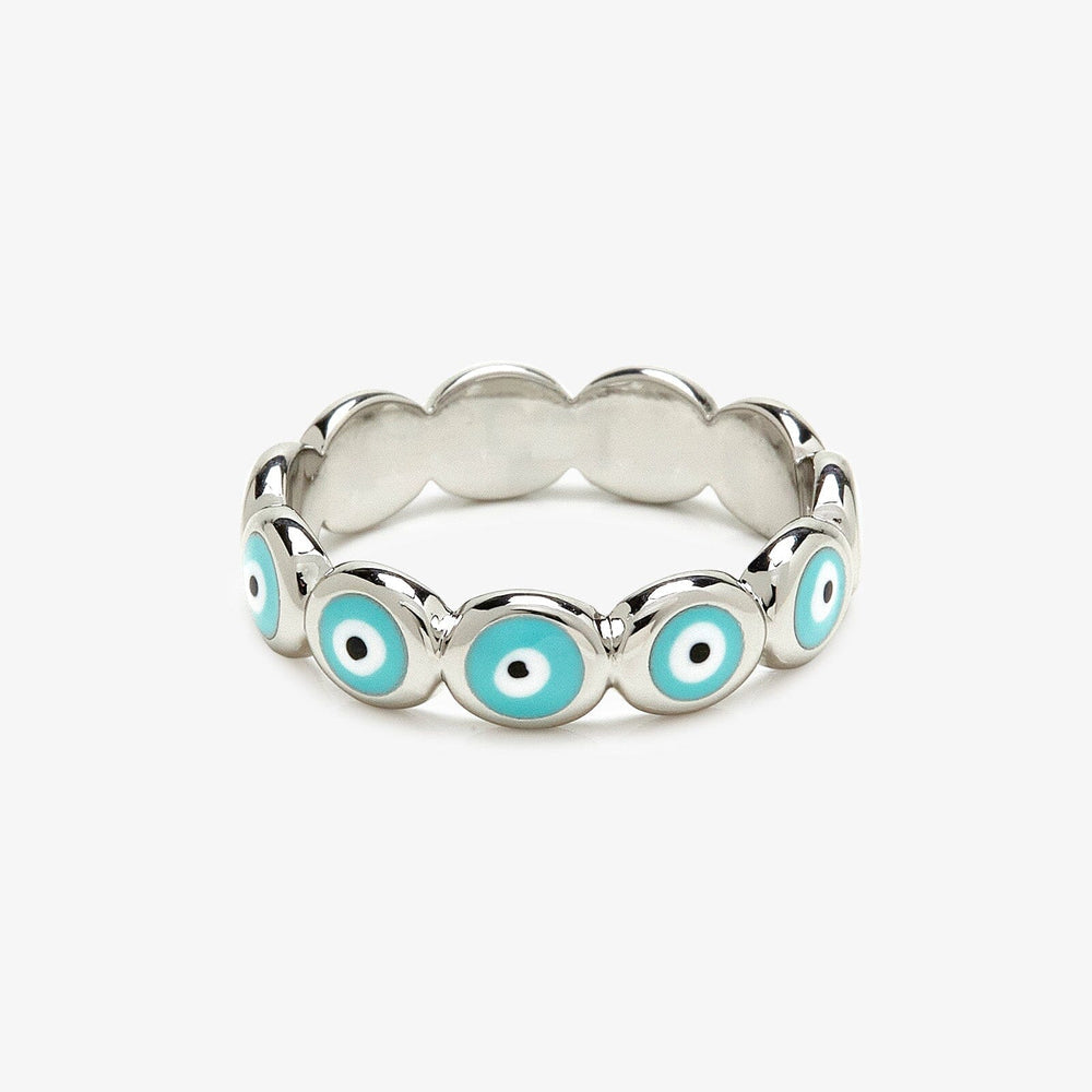 Pura Vida Bracelets Protective Eye Band Ring - Silver
