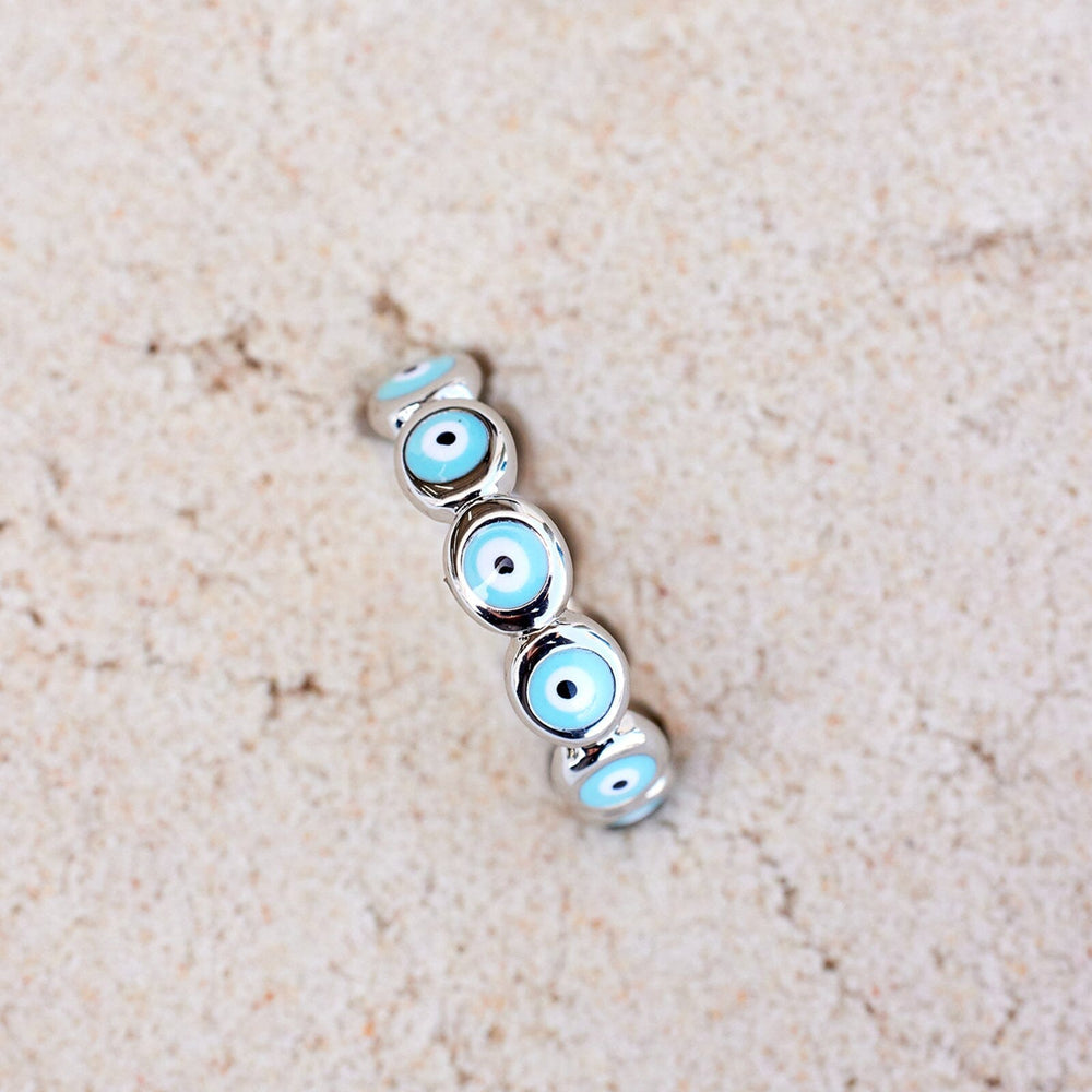 Pura Vida Bracelets Protective Eye Band Ring - Silver