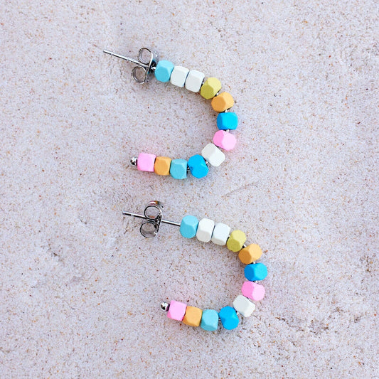 Pura Vida Bracelets Bahama Bead Hoop Earrings