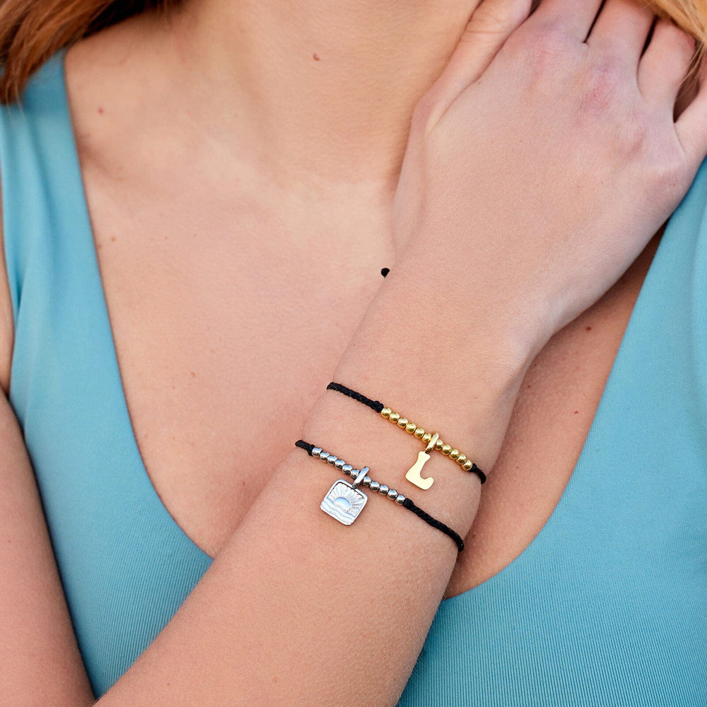 Pura Vida Harper Bead Gold String Bracelet - Gold