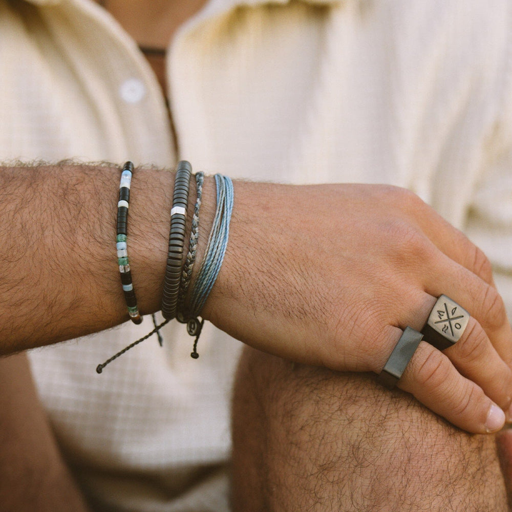Pura Vida Bracelets Mens Mixed Seed Bead Cord Bracelet