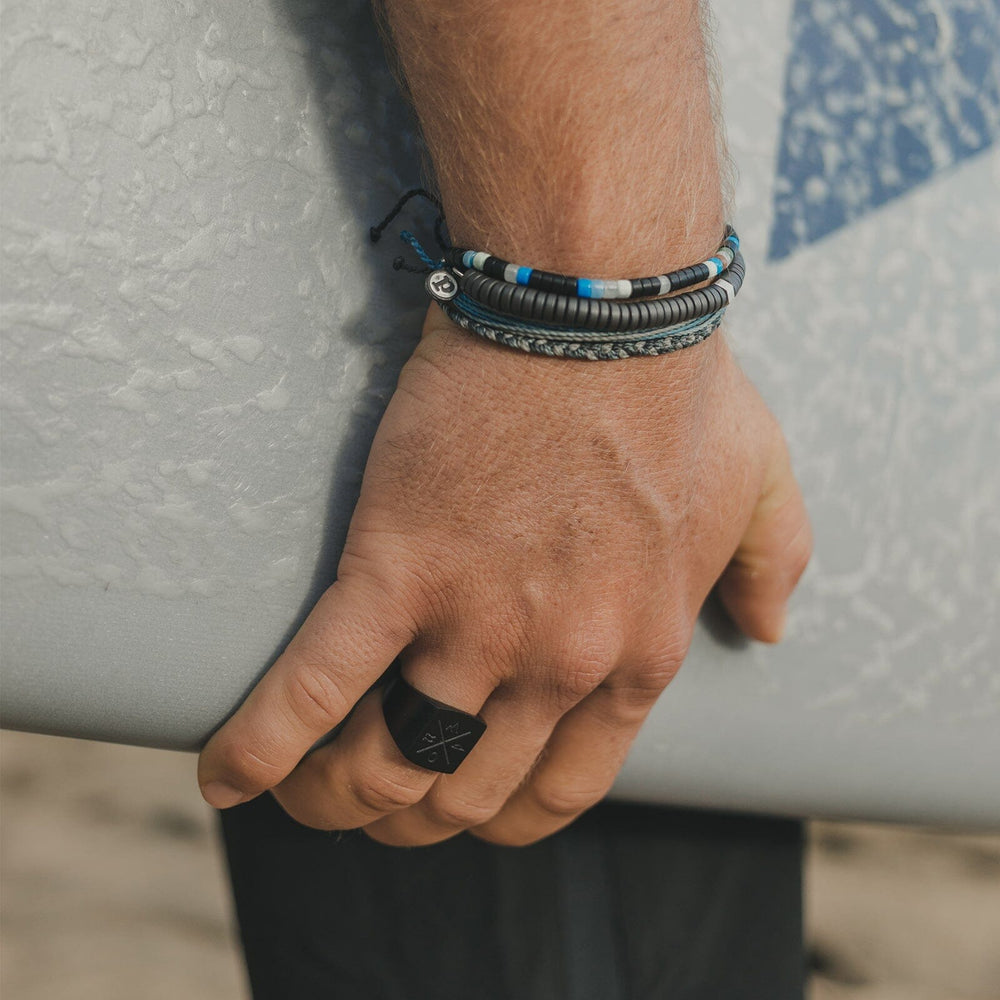 Pura Vida Bracelets Mens Mixed Seed Bead Cord Bracelet