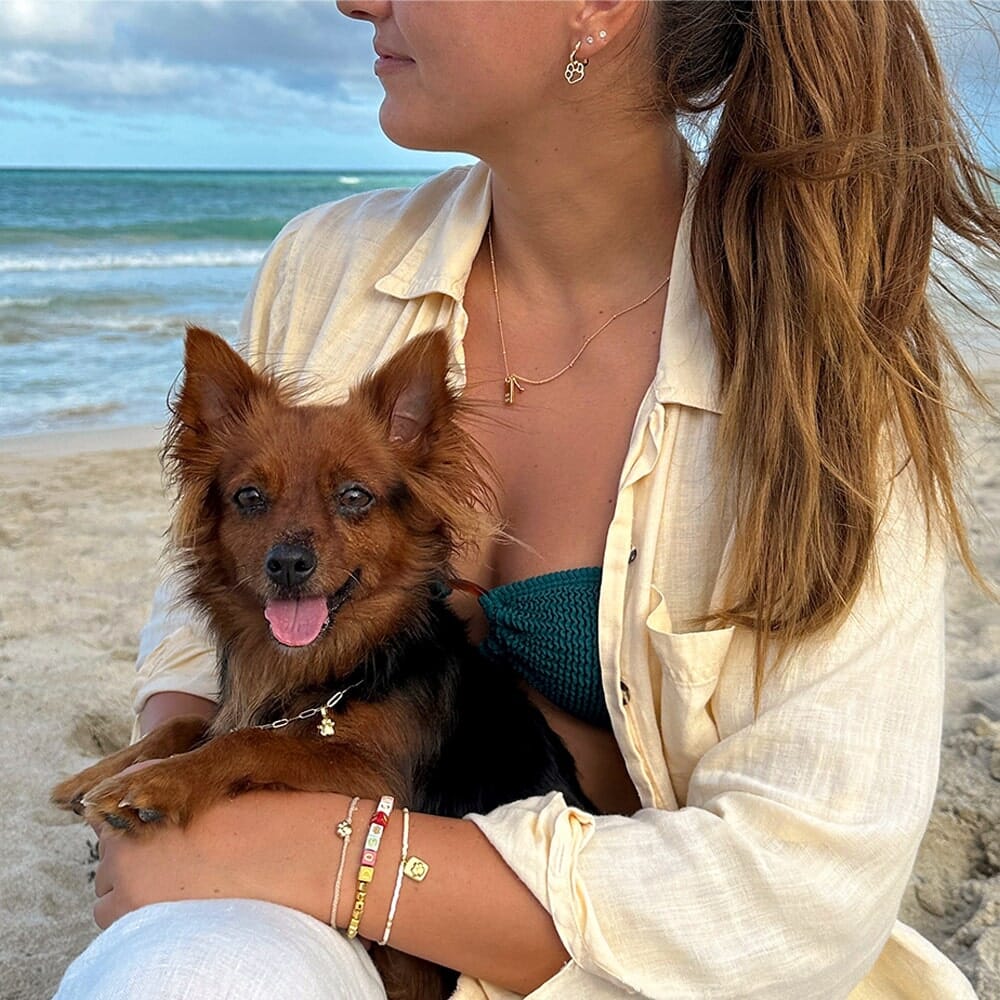 Pura Vida Bracelets Paw Heart Hoop Earrings - Gold