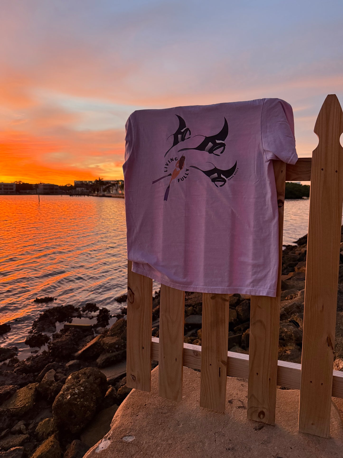 Gone Salty Living Fully Tee - Lavender