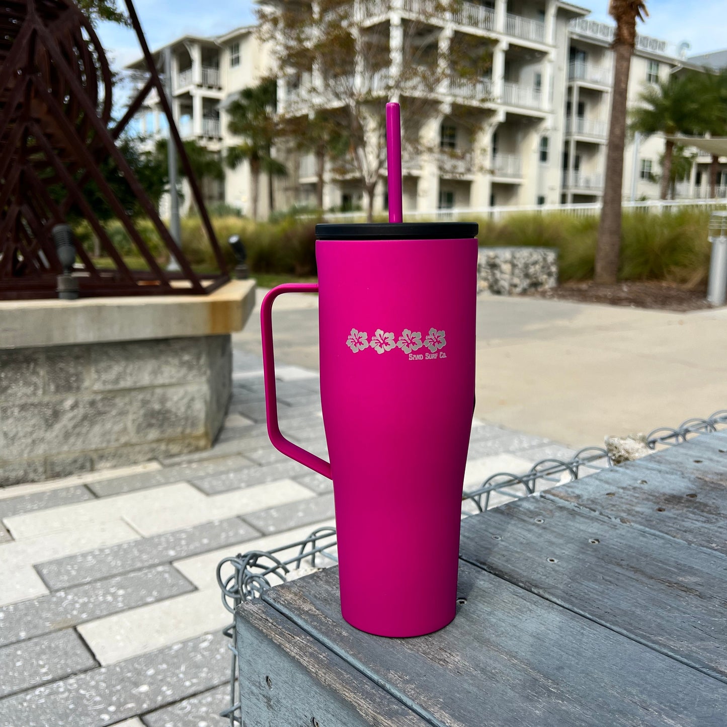 Sand Surf Co. Corkcicle Hibiscus Dreams XL Cold Cup - Berry Punch