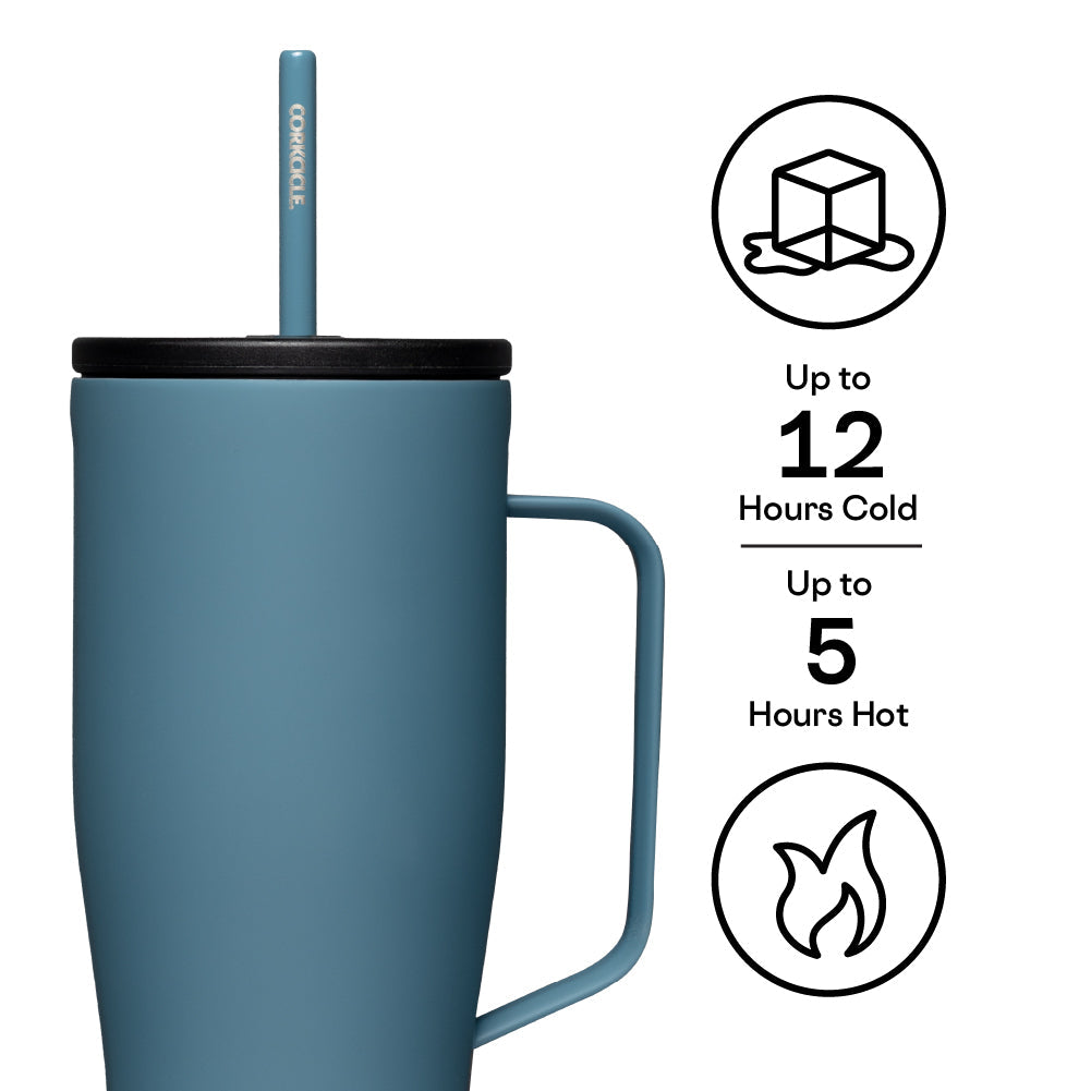 Sand Surf Co. Corkcicle Hibiscus Dreams XL Cold Cup - Storm Blue