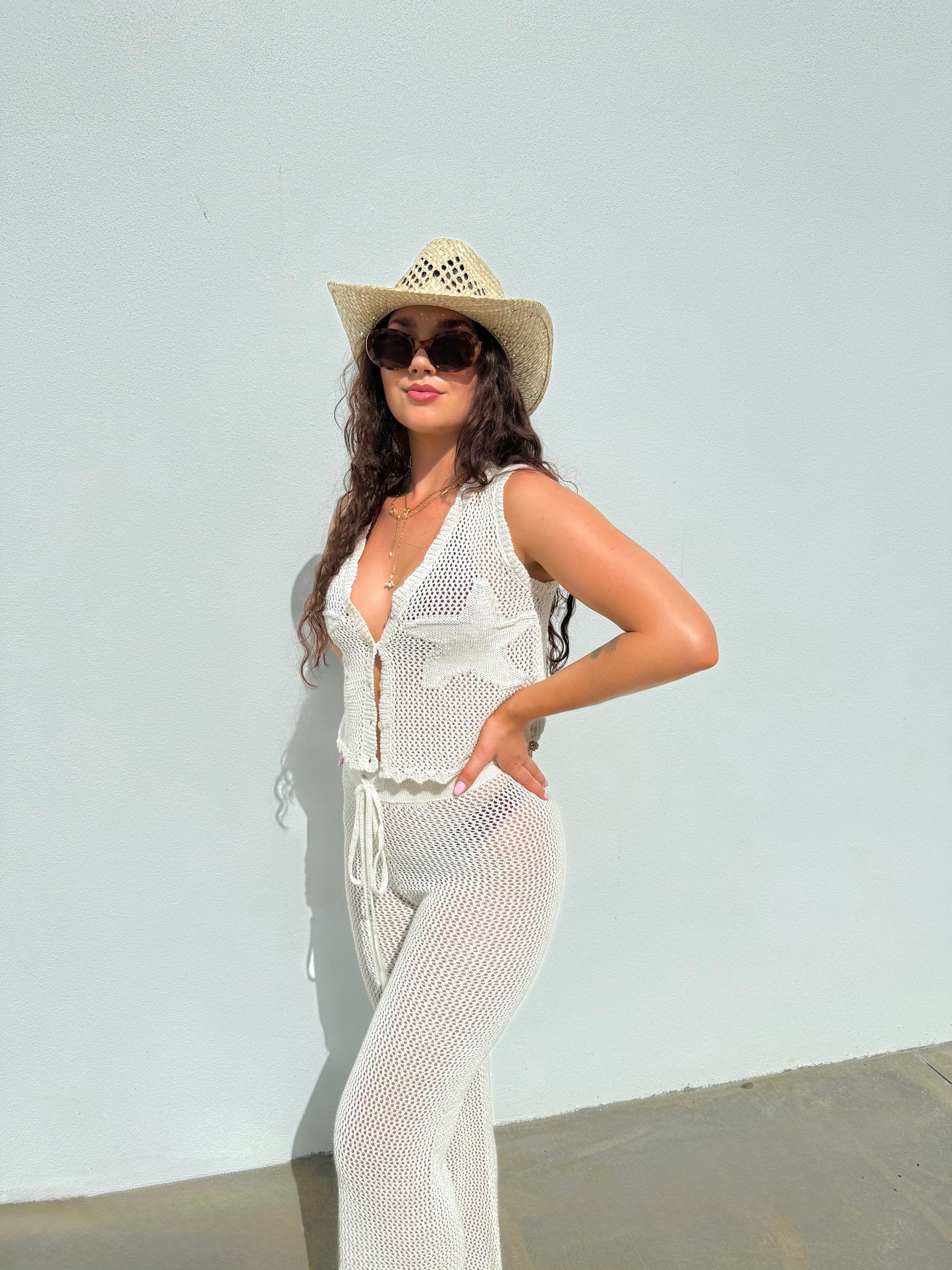 Capittana Rafa Crochet Pant - Ivory