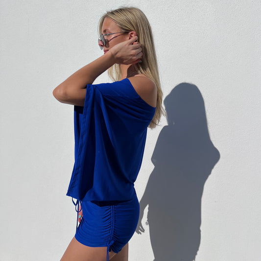 Luli Fama Cosita Buena Bombshell South Beach Dress - Electric Blue