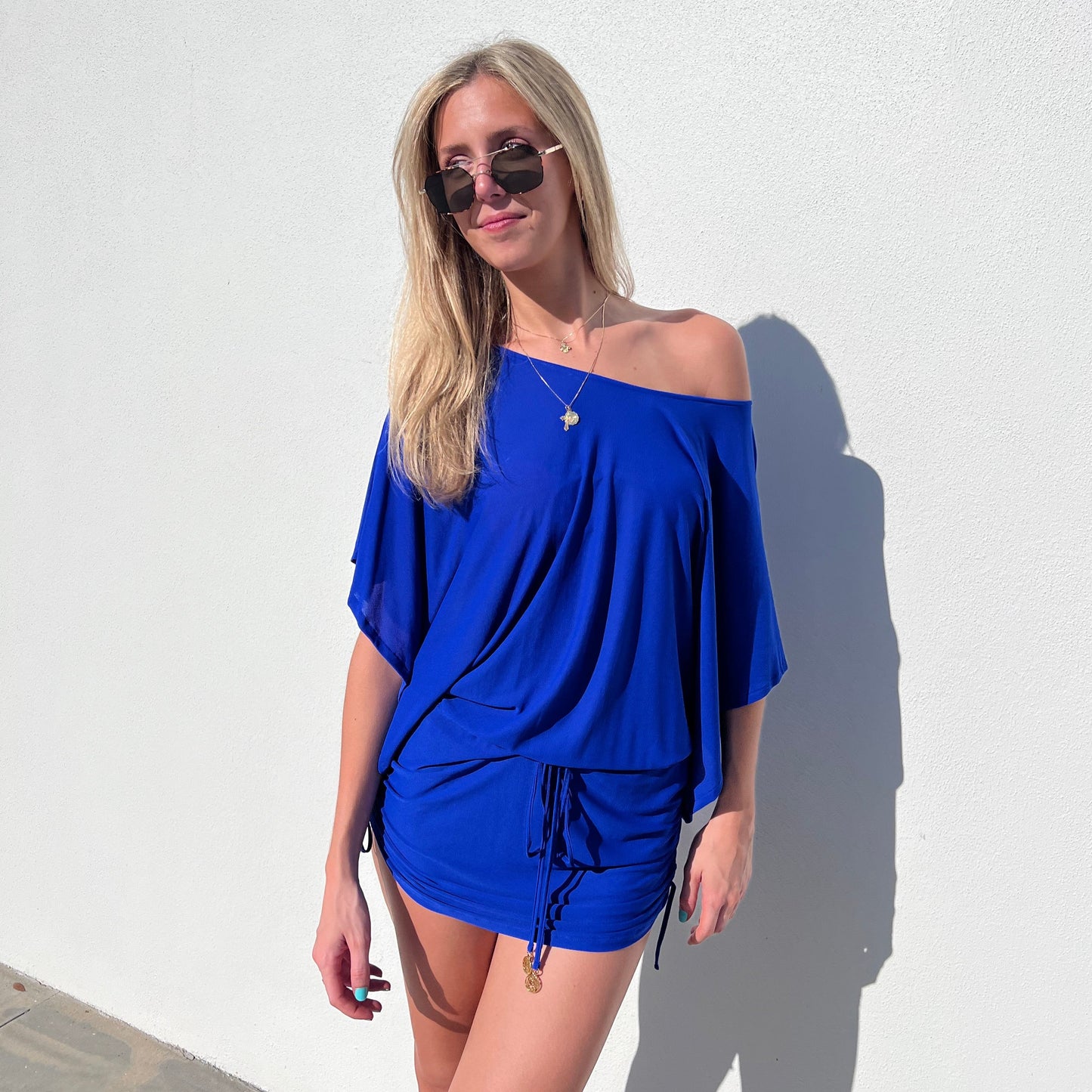 Luli Fama Cosita Buena Bombshell South Beach Dress - Electric Blue