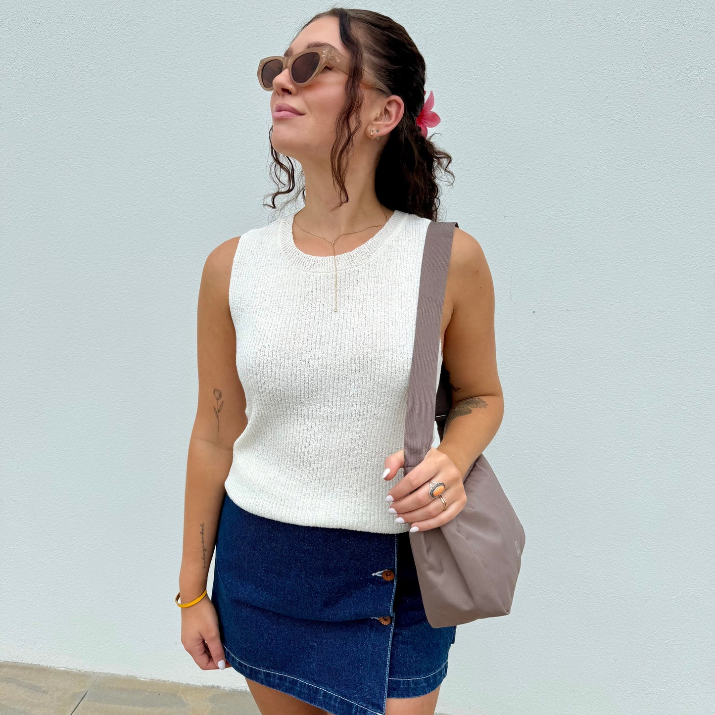 Brixton Denim Wrap Skort - Rinse Denim