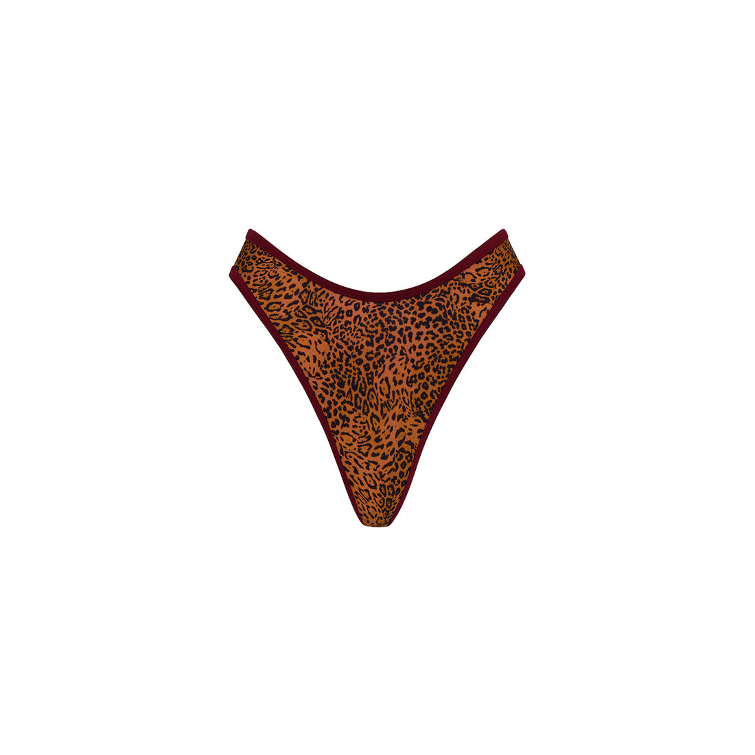 Kulani Kinis High Leg Thong Bikini Bottom - Wild Rose (Stardust Ranch Collection)