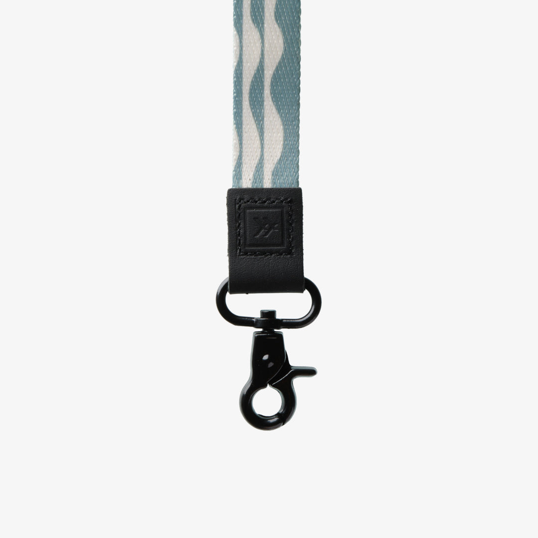 Thread Wallets Wavy Green & White Wrist Lanyard