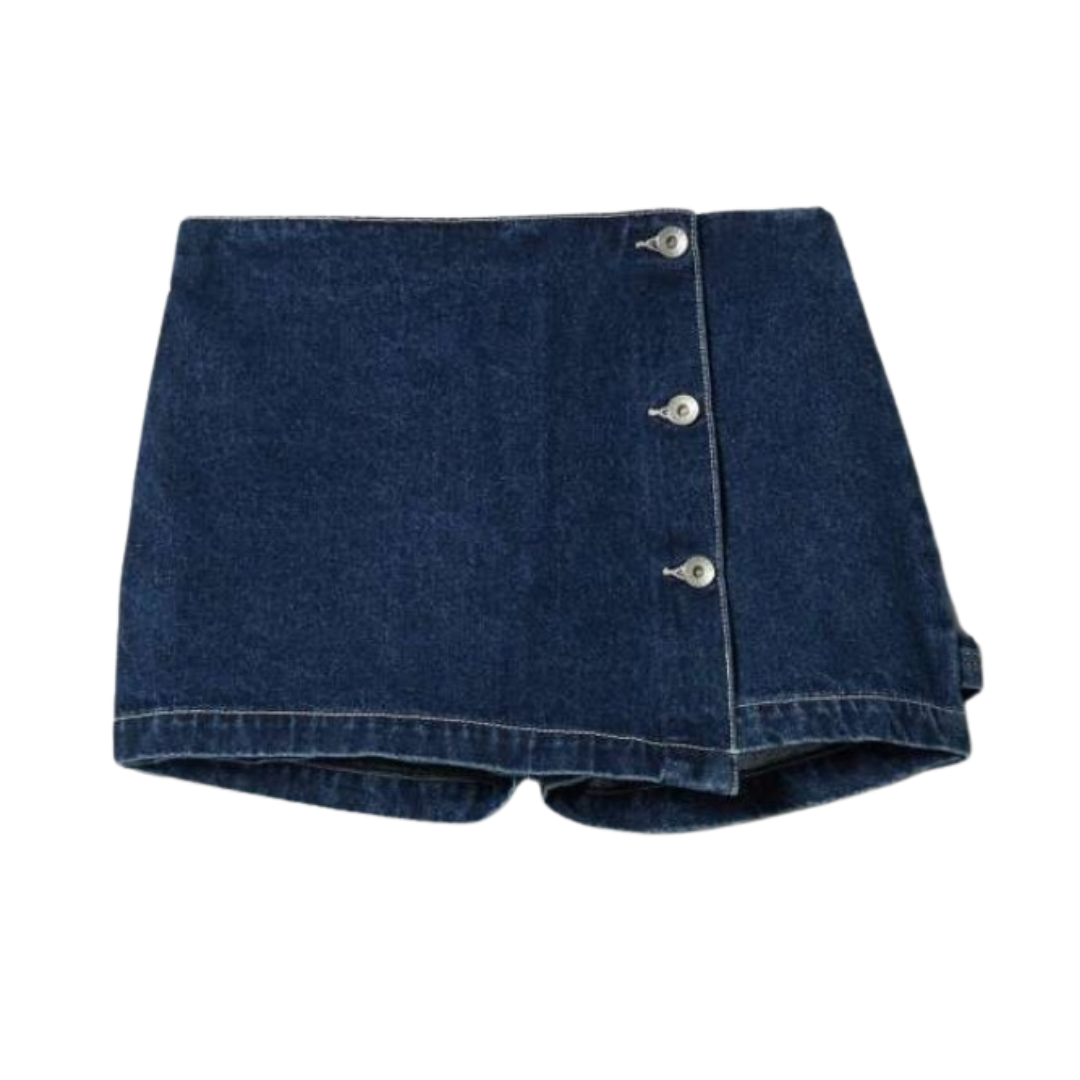Brixton Denim Wrap Skort - Rinse Denim
