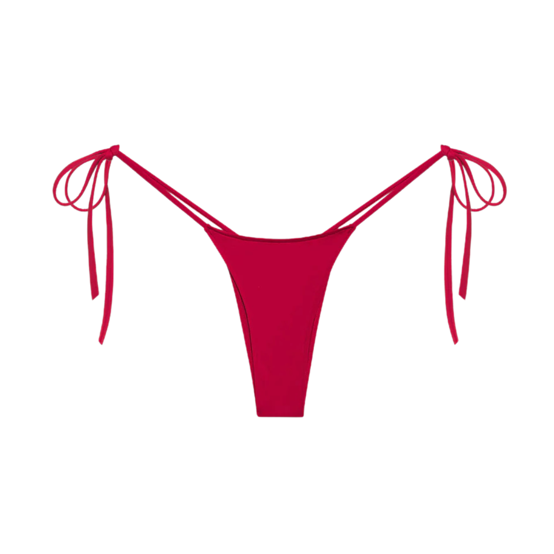 Frankies Bikinis Divine Skimpy String Bikini Bottom - Red
