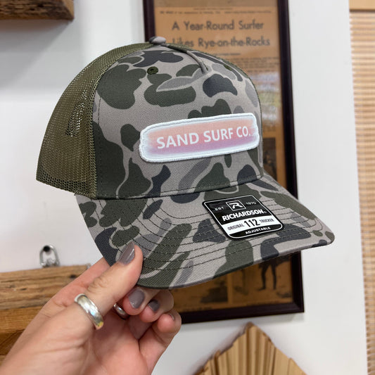 Sand Surf Co. Richardson Sunset Patch Trucker Hat - Camo