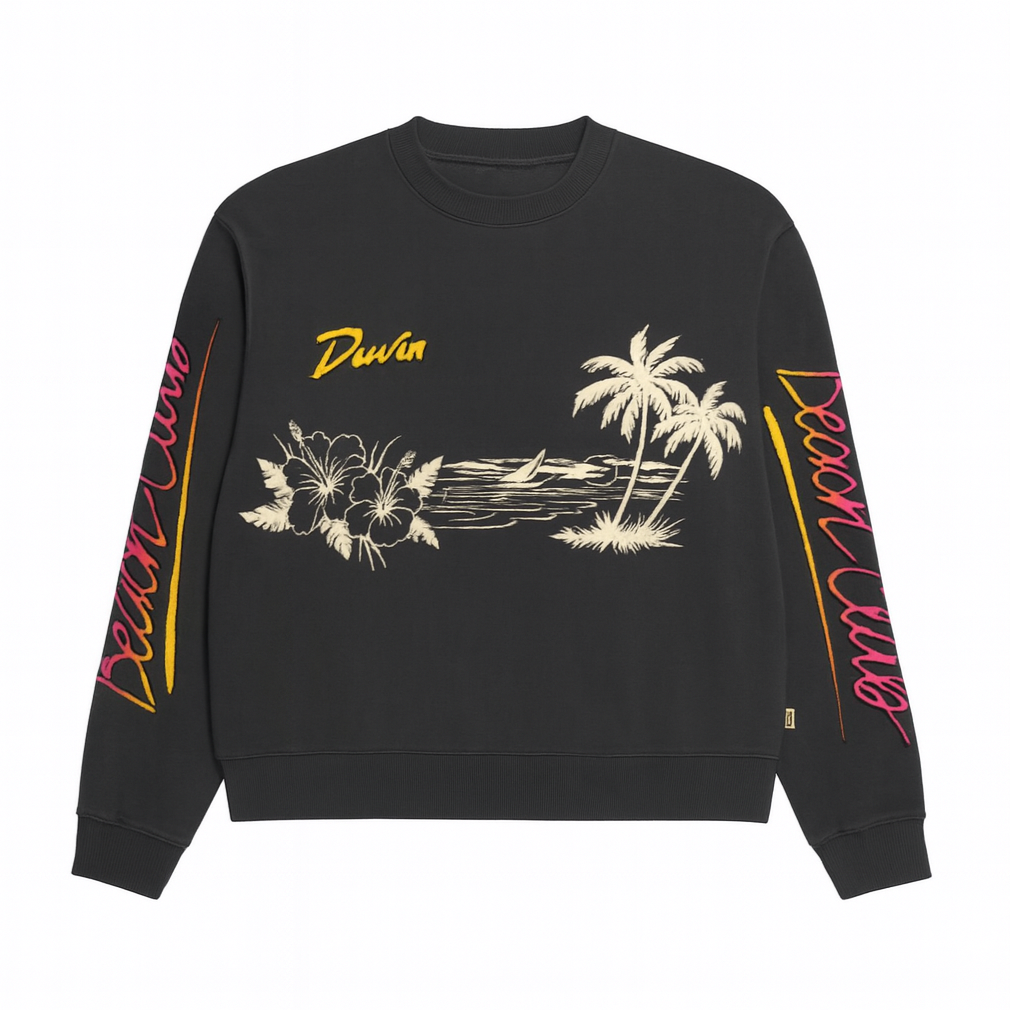 Duvin Beach Club Crew Sweater - Black