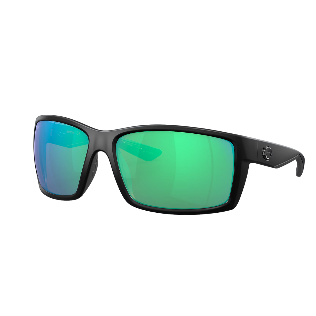 Costa Reefton Sunglass - Blackout with Green Mirror Polarized Glass