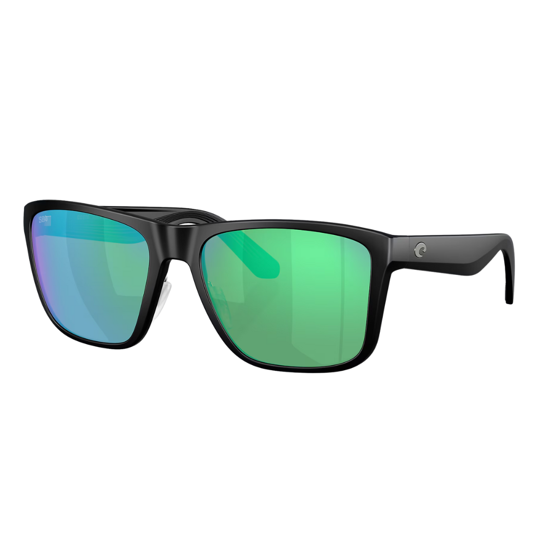 Costa Los Alijos Sunglass - Matte Black with Green Mirror Lens
