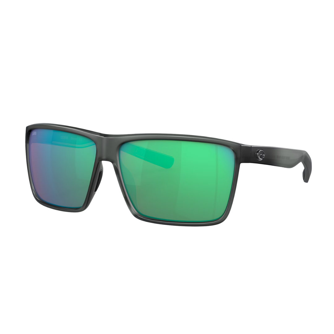 Costa Rincon Sunglass - Matte Smoke Crystal with Green Mirror Polarized Glass