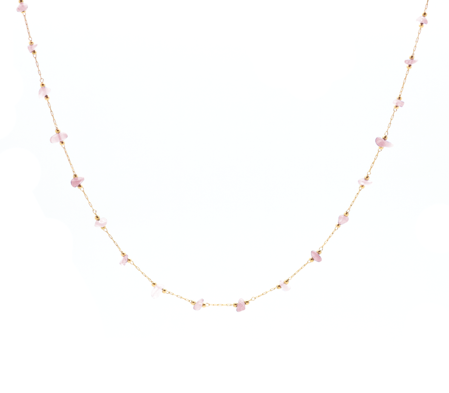 Salty Cali Drops of Energy Necklace - Rose Quartz