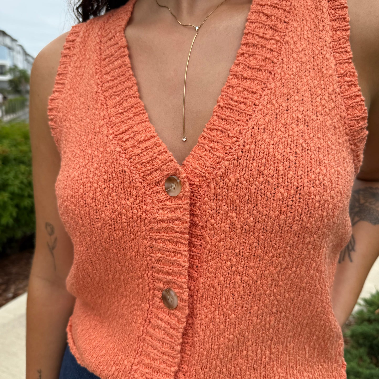 Billabong Gia Sweater Tank Top - Sunset