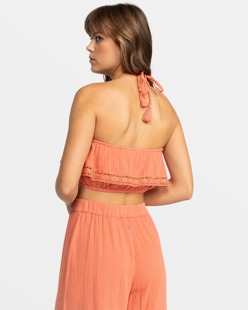 Roxy Golden Tropic Tube Top - Apricot Brandy