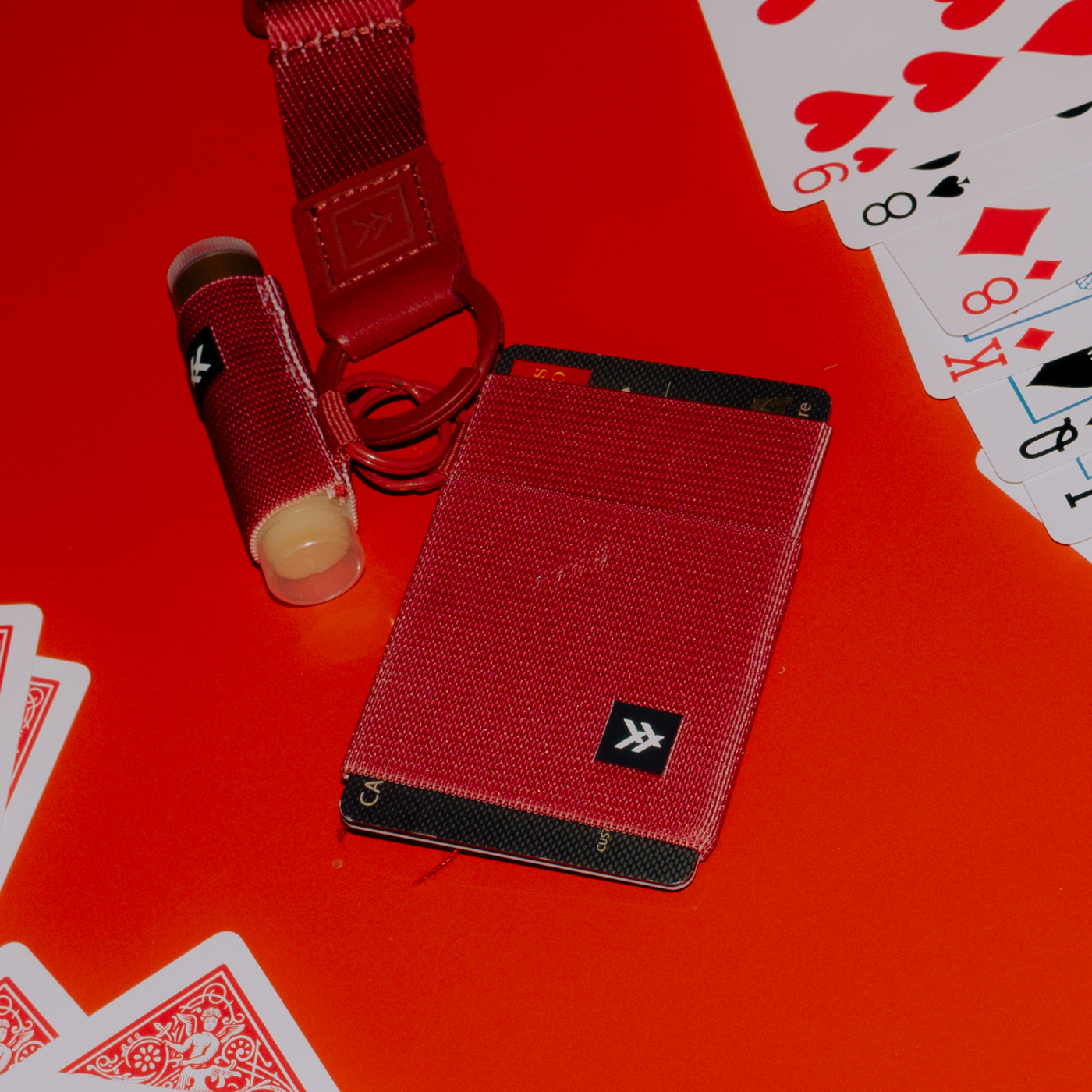 Thread Wallets Red Elastic Wallet