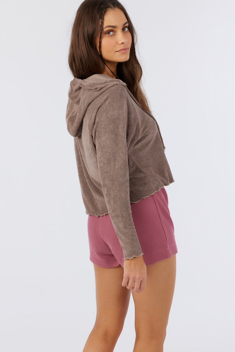 O'Neill Cammie Hoodie Top - Taupe Gray