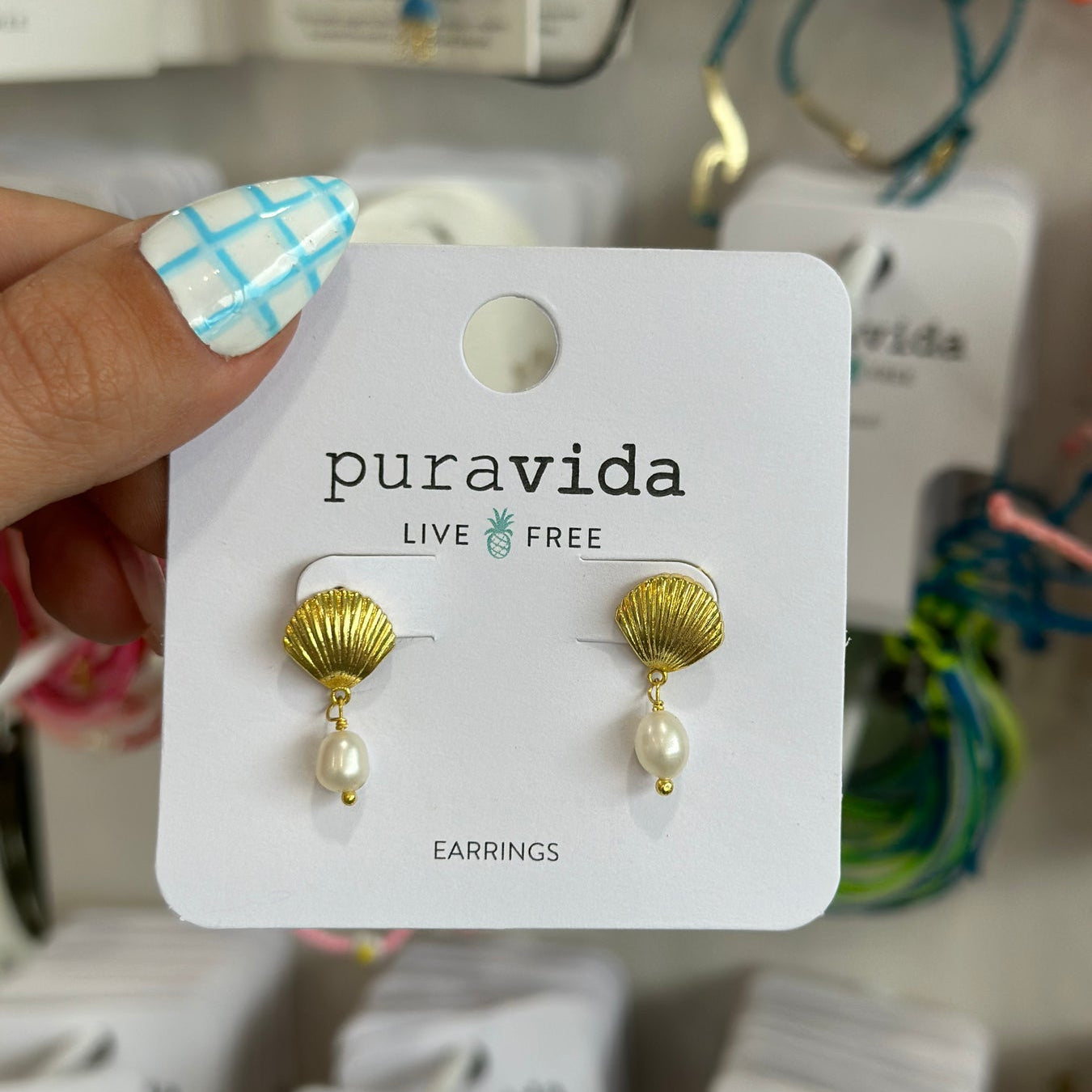 Pura Vida Bracelets Radiant Pearl Earrings - Gold