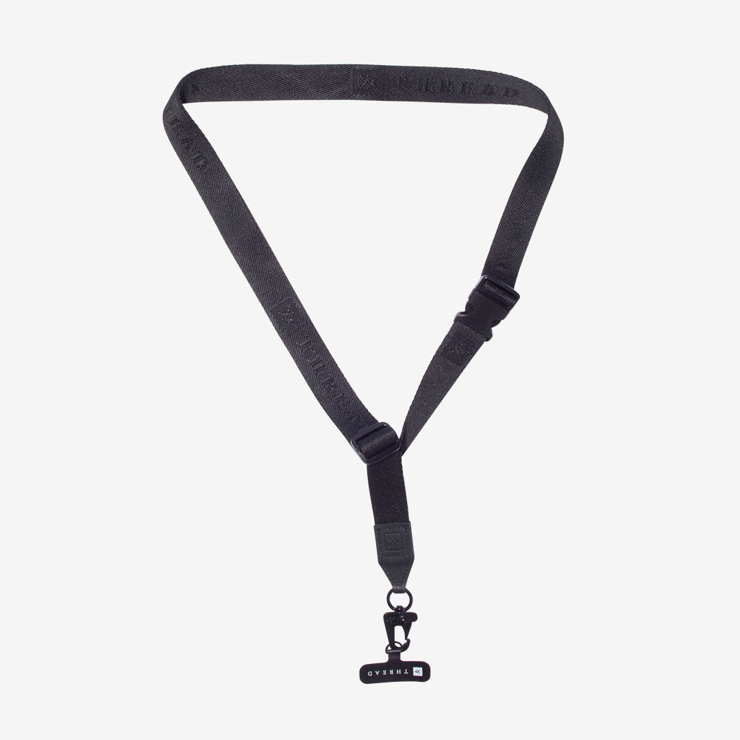Thread Wallets Phone Sling Lanyard - Black