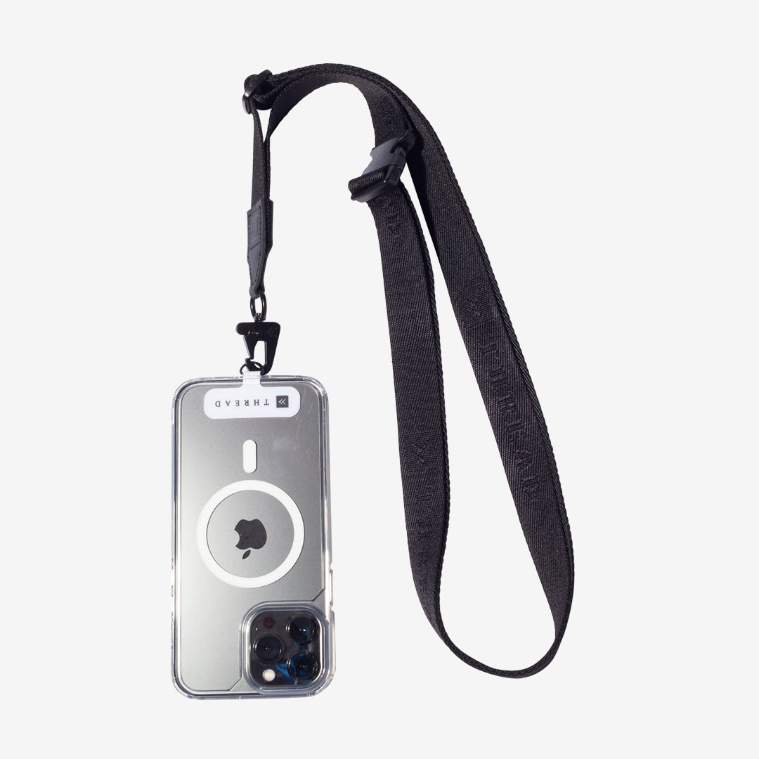 Thread Wallets Phone Sling Lanyard - Black