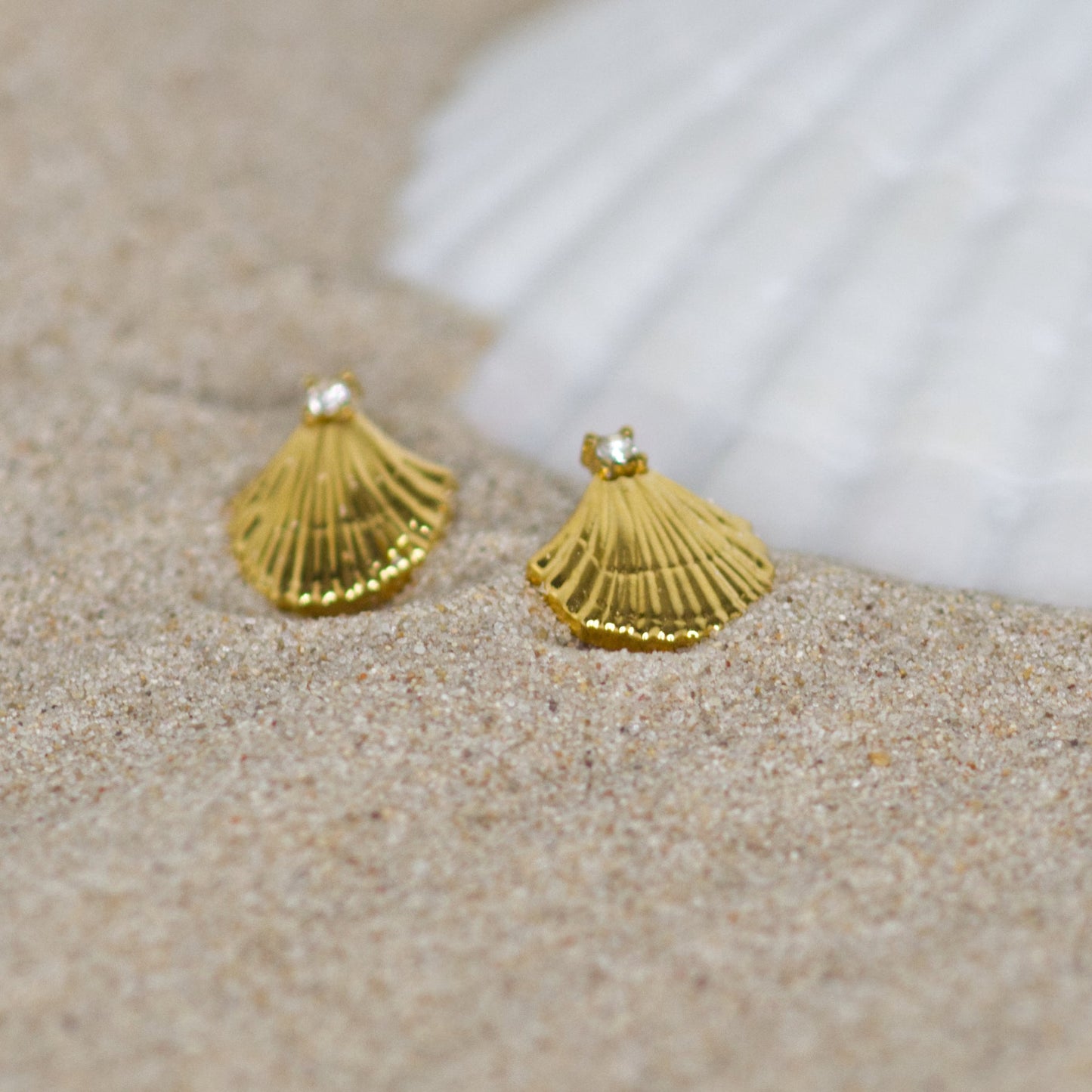 Salty Cali Sea Spark Stud Earrings - Gold