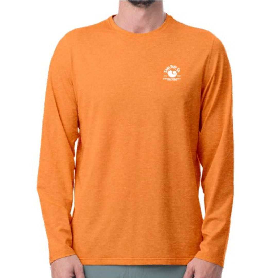 Sand Surf Co. Yin Yang Logo Hybrid Long Sleeve UV Shirt - Orange