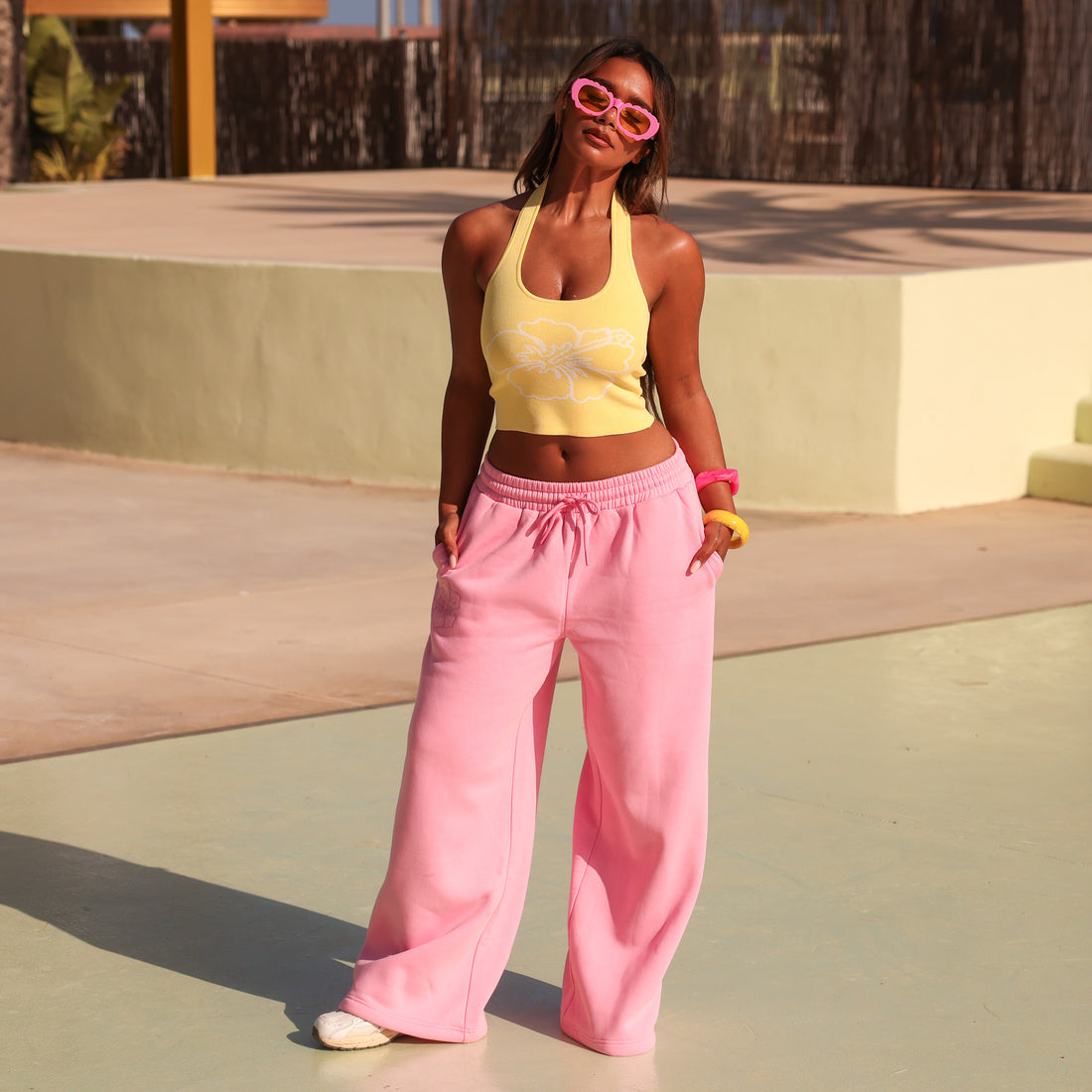 Kulani Kinis Knit Halter Tank Top - Sunny Honey (Club Soleil Collection)