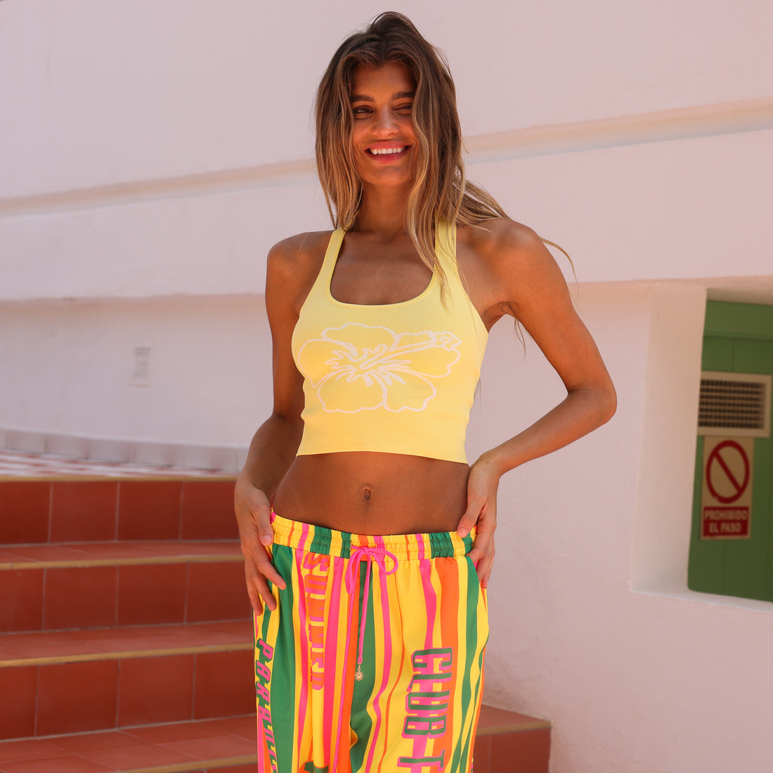 Kulani Kinis Knit Halter Tank Top - Sunny Honey (Club Soleil Collection)