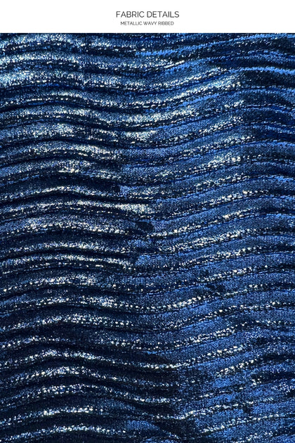 Luli Fama Midnight Waves High Leg Brazilian Bottom - Cobalt Blue