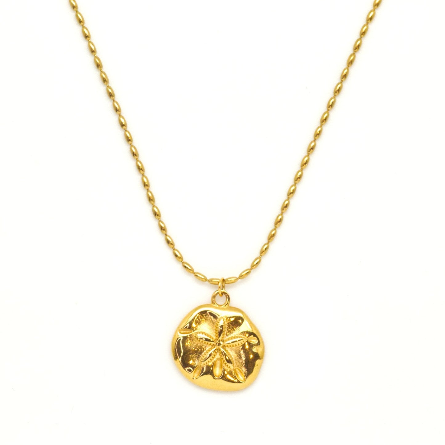 Salty Cali Sand Dollar Necklace - Gold