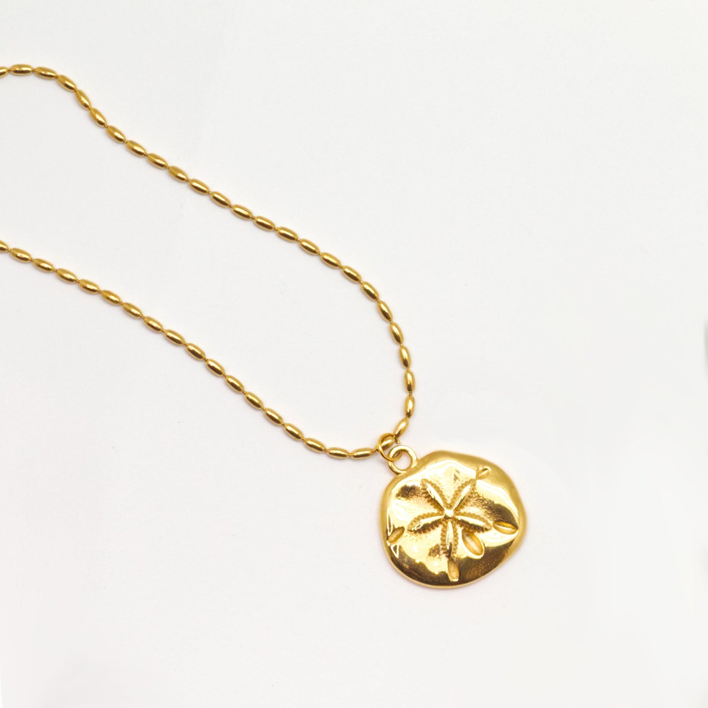 Salty Cali Sand Dollar Necklace - Gold