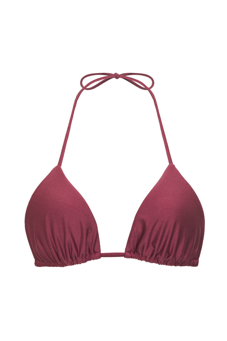 Frankies Bikinis x Sydney Sweeney Nick Triangle Bikini Top - Dusty Rose